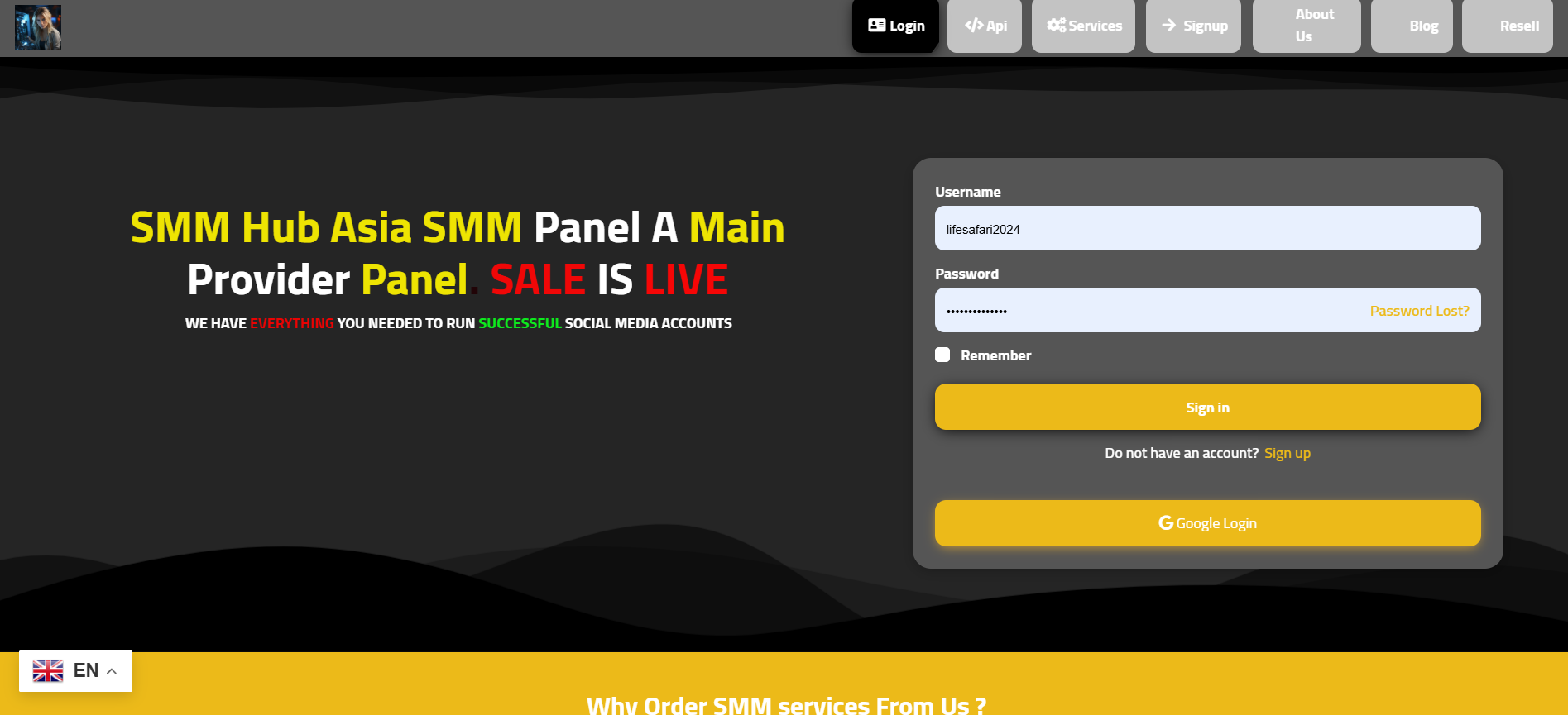 Simplify Yellow theme preview